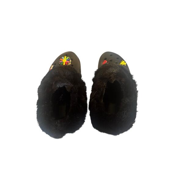 Crocs HTF Limited Mammoth Clogs With Light Up Jibbitz Size W9 M7 Fuzzy Dopamine - Picture 6 of 9